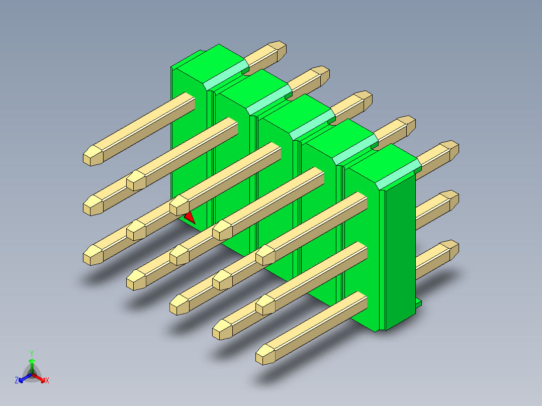 彩色公头100mil（2.54mm）系列-DS1021_green_3x05p_100mil_Type1_rev1.0