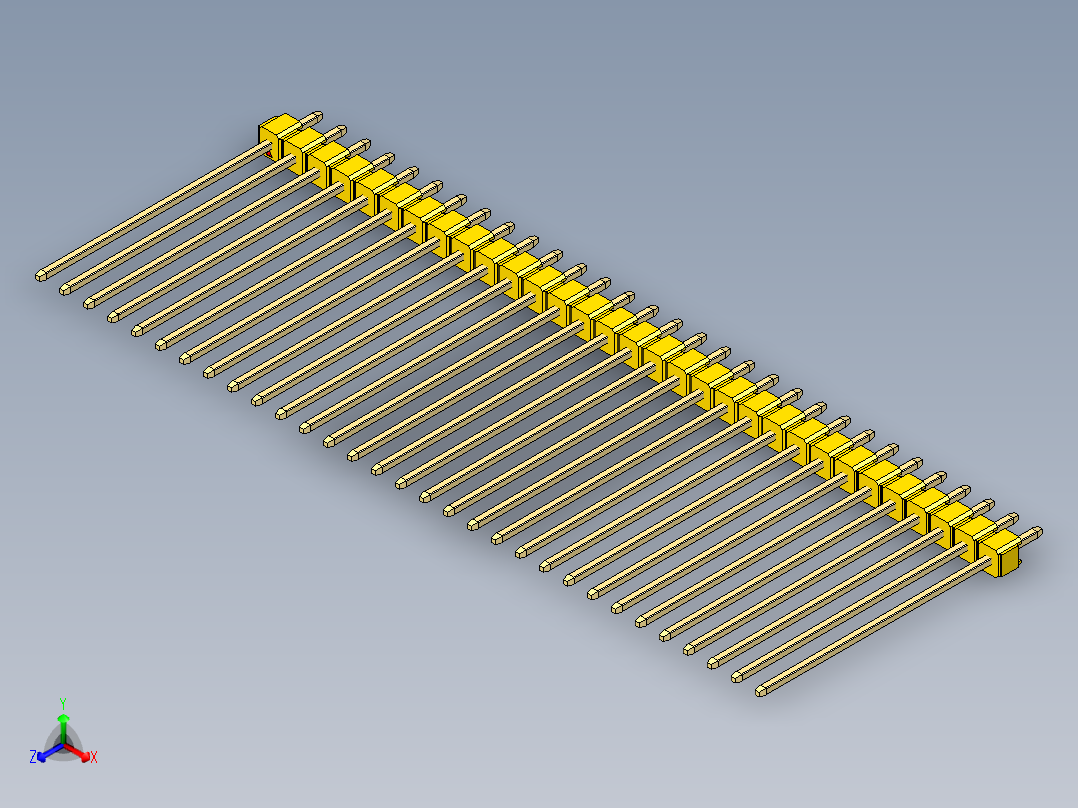 彩色公头100mil（2.54mm）系列-DS1021_yellow_1x31p_100mil_Type43_rev1.0