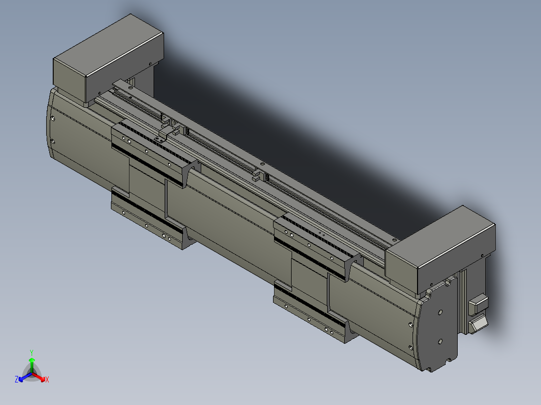威洛博双电机滑台-VBF14S2-L50-S150-BD-P40-C6正等轴测图
