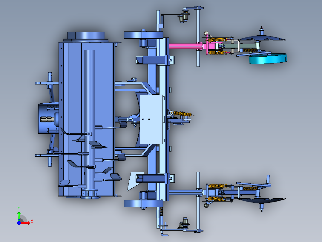 旋耕起垄覆膜机前视图