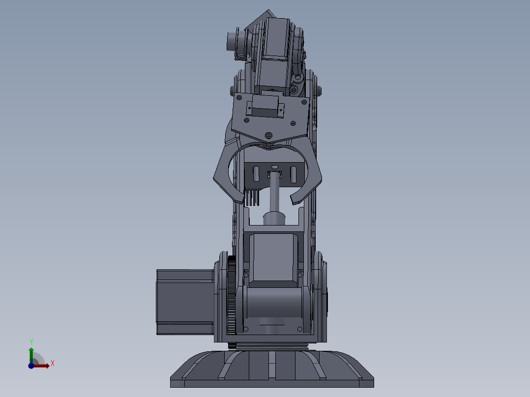 6轴步进机器人设计模型235045==30前视图