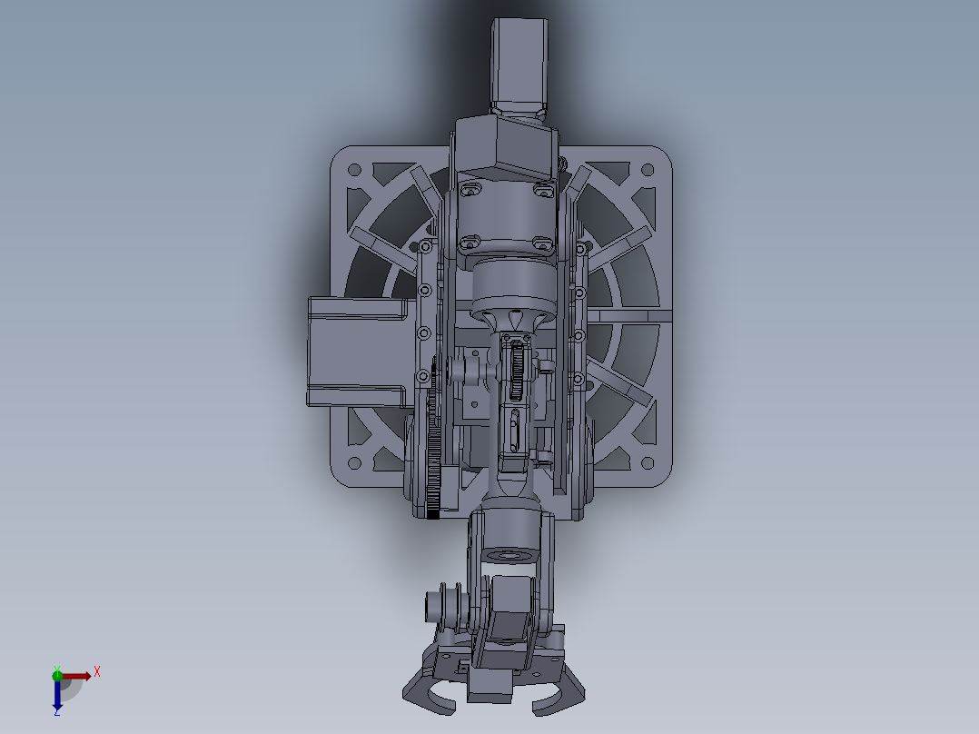 6轴步进机器人设计模型235045==30俯视图