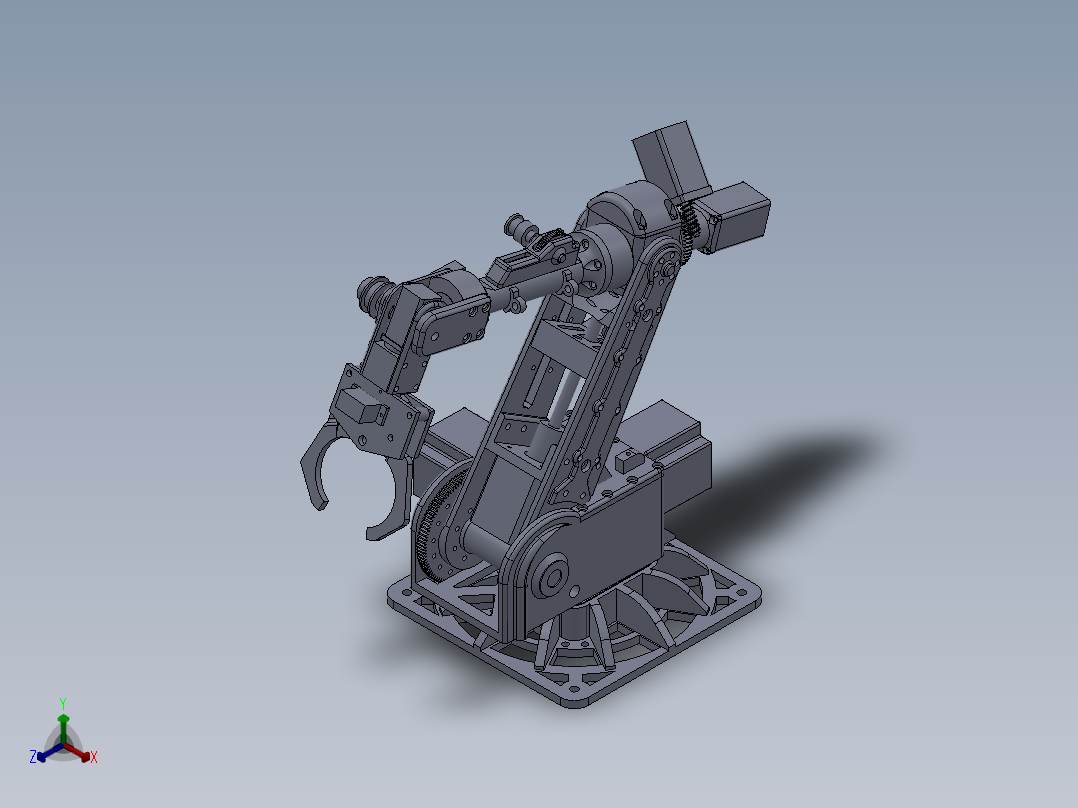 6轴步进机器人设计模型235045==30正等轴测图