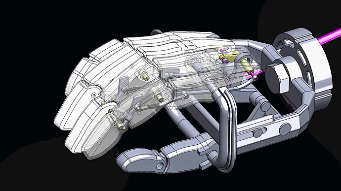 Prosthetic仿生假手掌简易结构