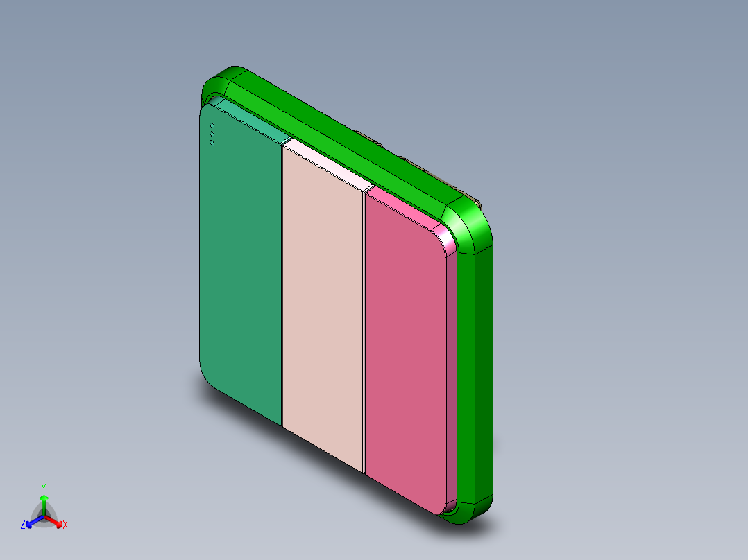 飞利浦-三开开关 STP正等轴测图