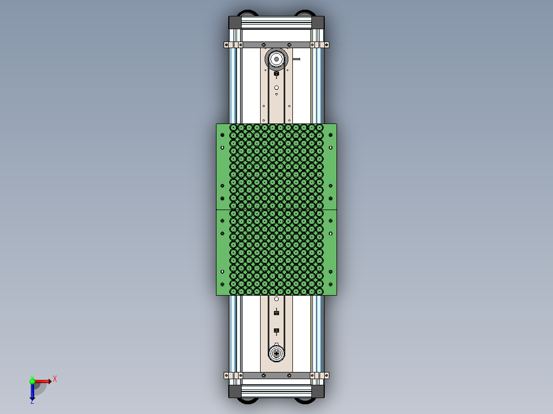 矩形点阵料仓俯视图