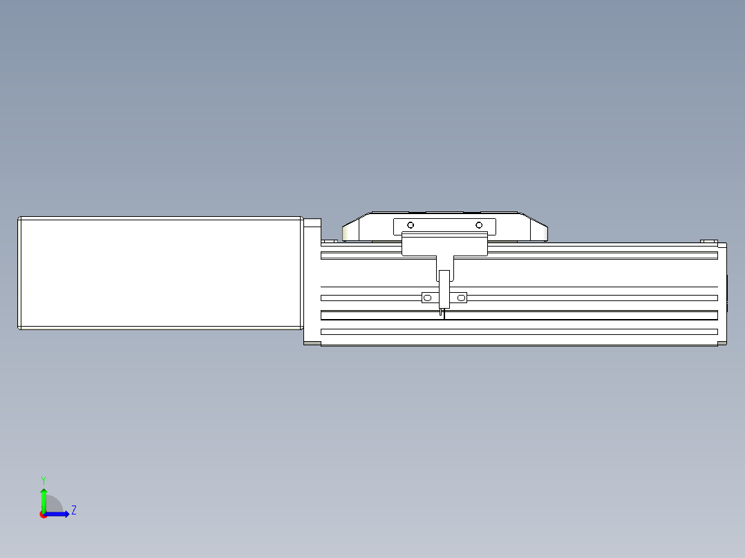 同步带全封闭直线模组TPA-HCB-85D-90-L50-MR-C-P20-N3左视图
