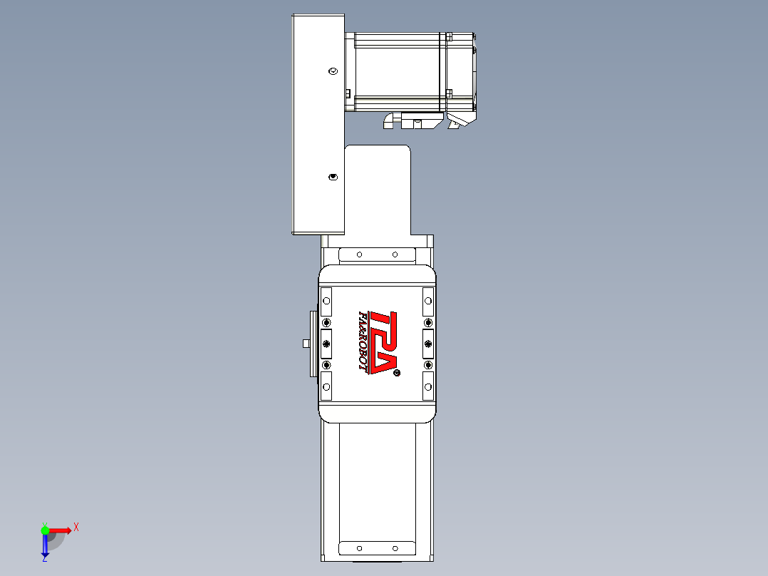 同步带全封闭直线模组TPA-HCB-85D-90-L50-MR-C-P20-N3俯视图