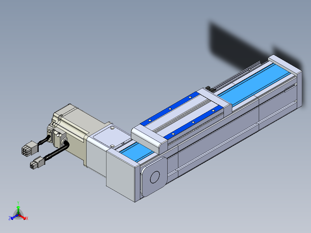 威洛博LB.GB同步带传动--欧规系列LB6A-L130-S100-BR正等轴测图