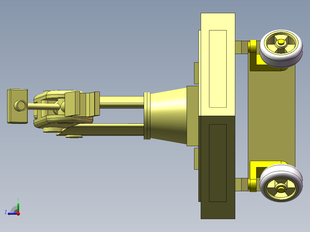 茄子收割机三维模型资料右视图