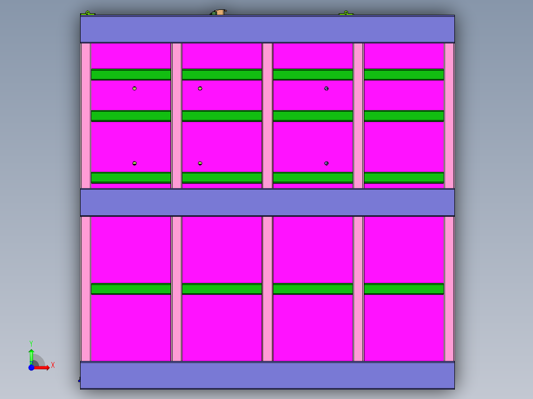 焊接机器人回转台工作站的布局前视图