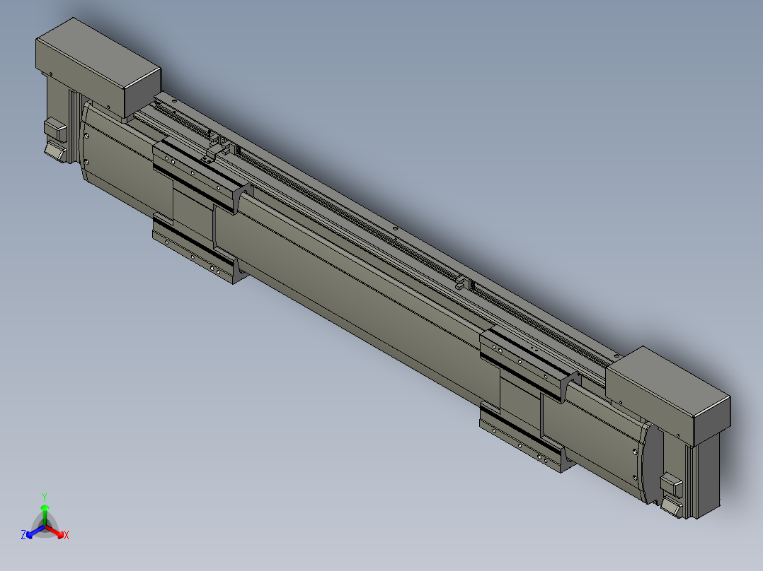 威洛博双电机滑台-VBF14S2-L50-S400-BLR-P40-C6正等轴测图