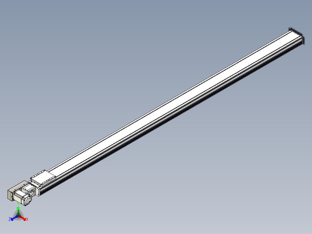 同步带全封闭直线模组TPA-HCB-105D-90-L2100-ML-Y-P20-N3正等轴测图