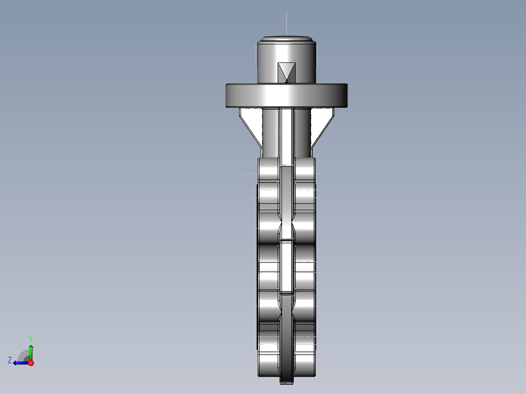 PVC管件-6in_PVC BUTTERFLY VALVE右视图