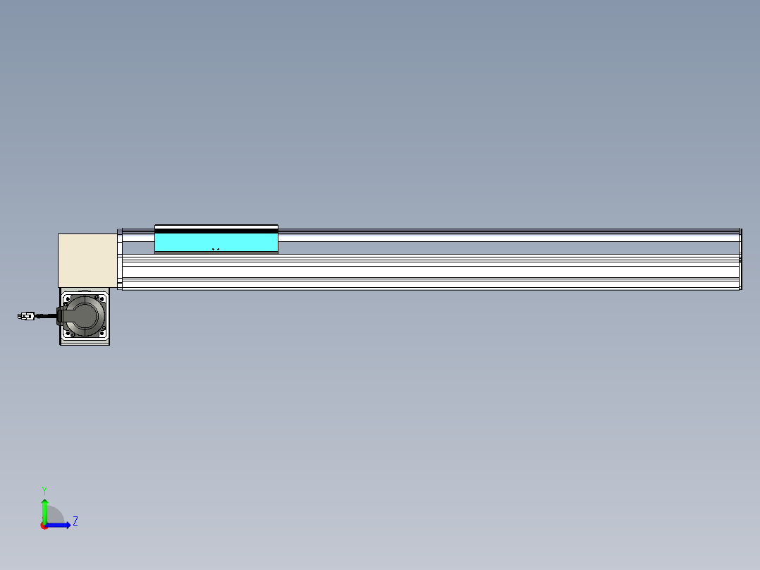 同步带滑台-半封闭B22H-L100-C-S750-RD-P75-D3-N5左视图