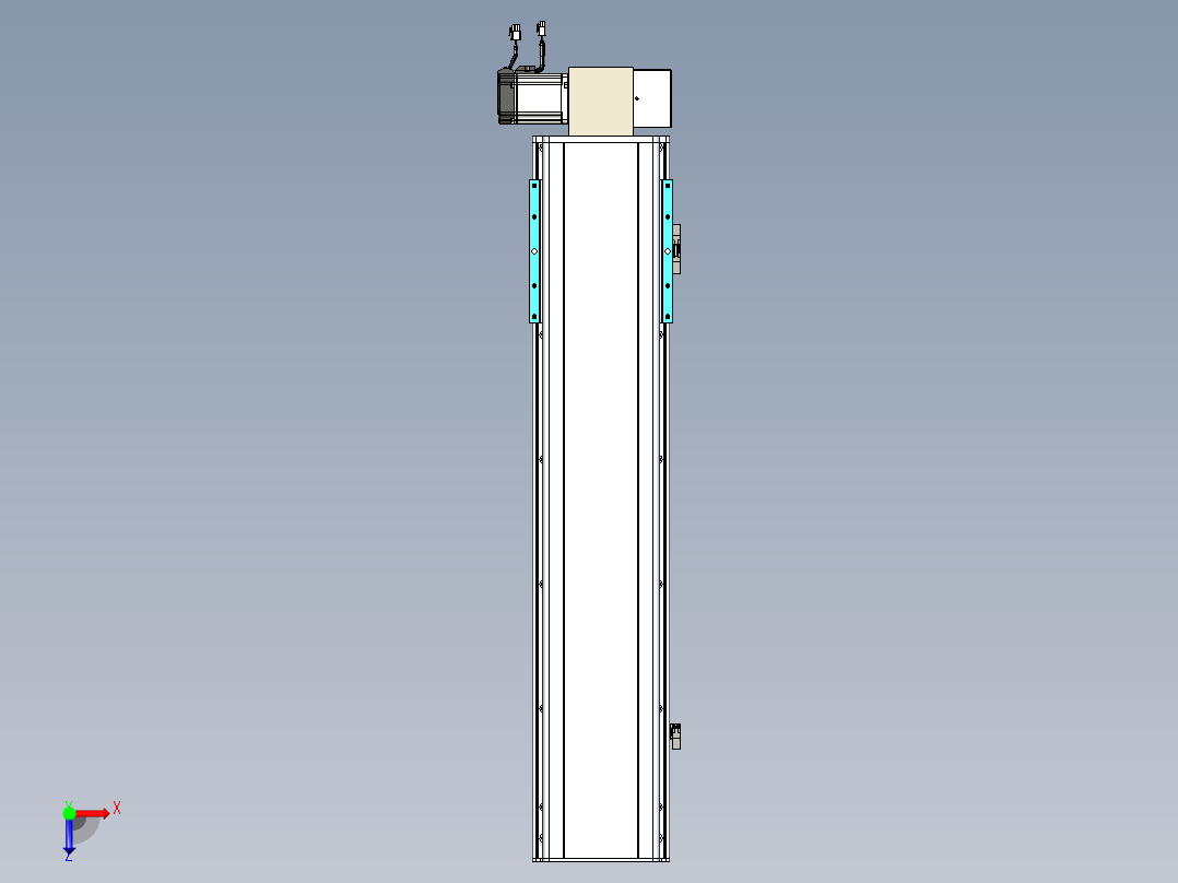 同步带滑台-半封闭B22H-L100-C-S750-RD-P75-D3-N5俯视图