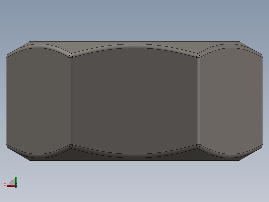 紧固件-Raw Steel Nut 0.3125后视图