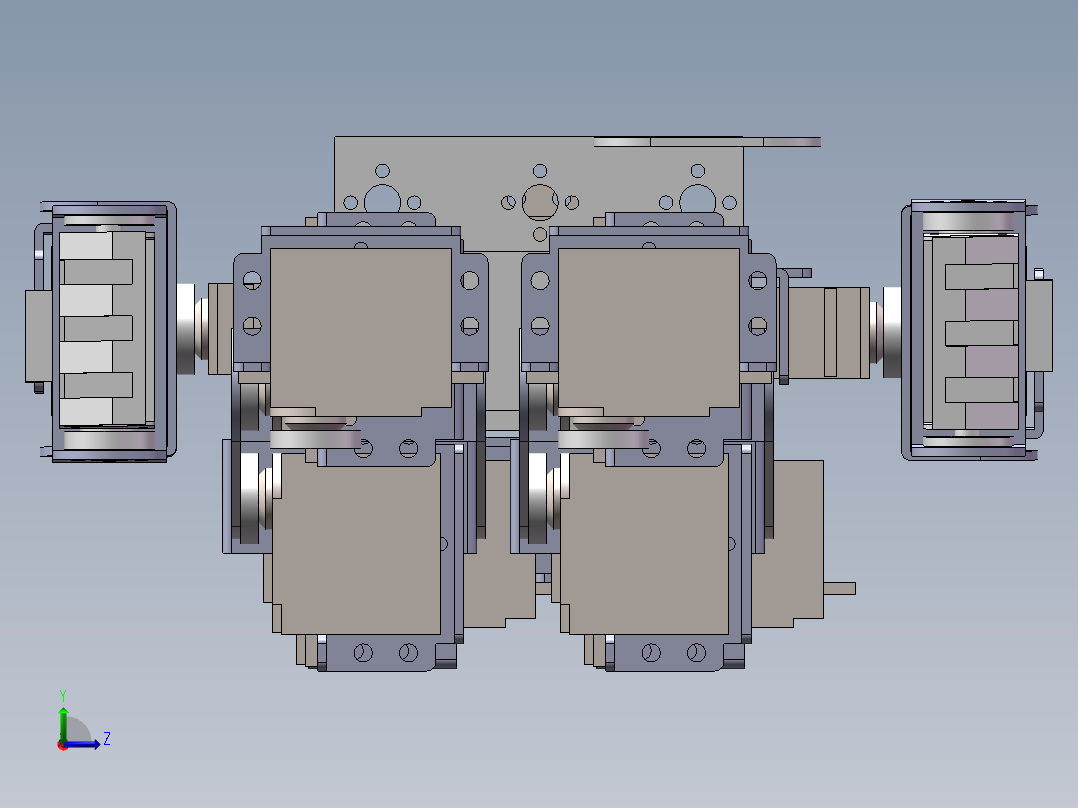 人形机器人（三维+课设+程序+二维+电路图）左视图