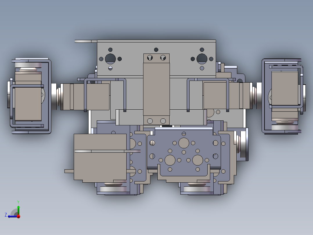 人形机器人（三维+课设+程序+二维+电路图）右视图