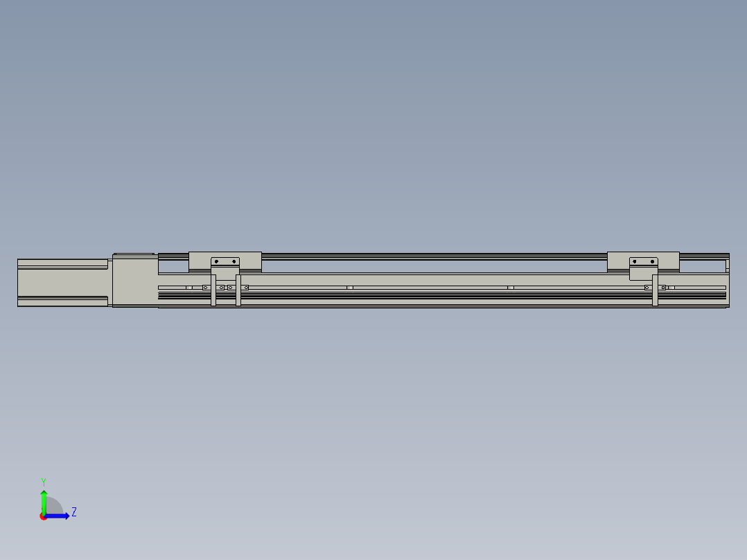 直线模组LHAT10-CA-S500-M-C3设计图纸左视图