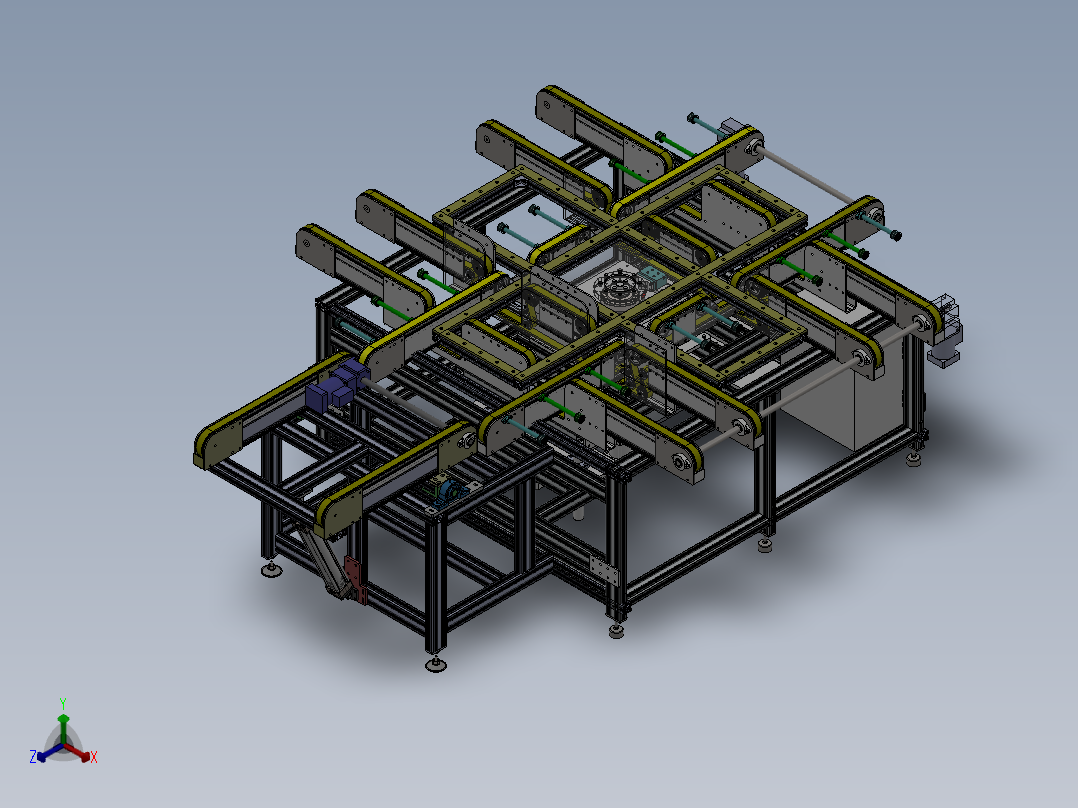 玻璃运输皮带线sw20可编辑正等轴测图