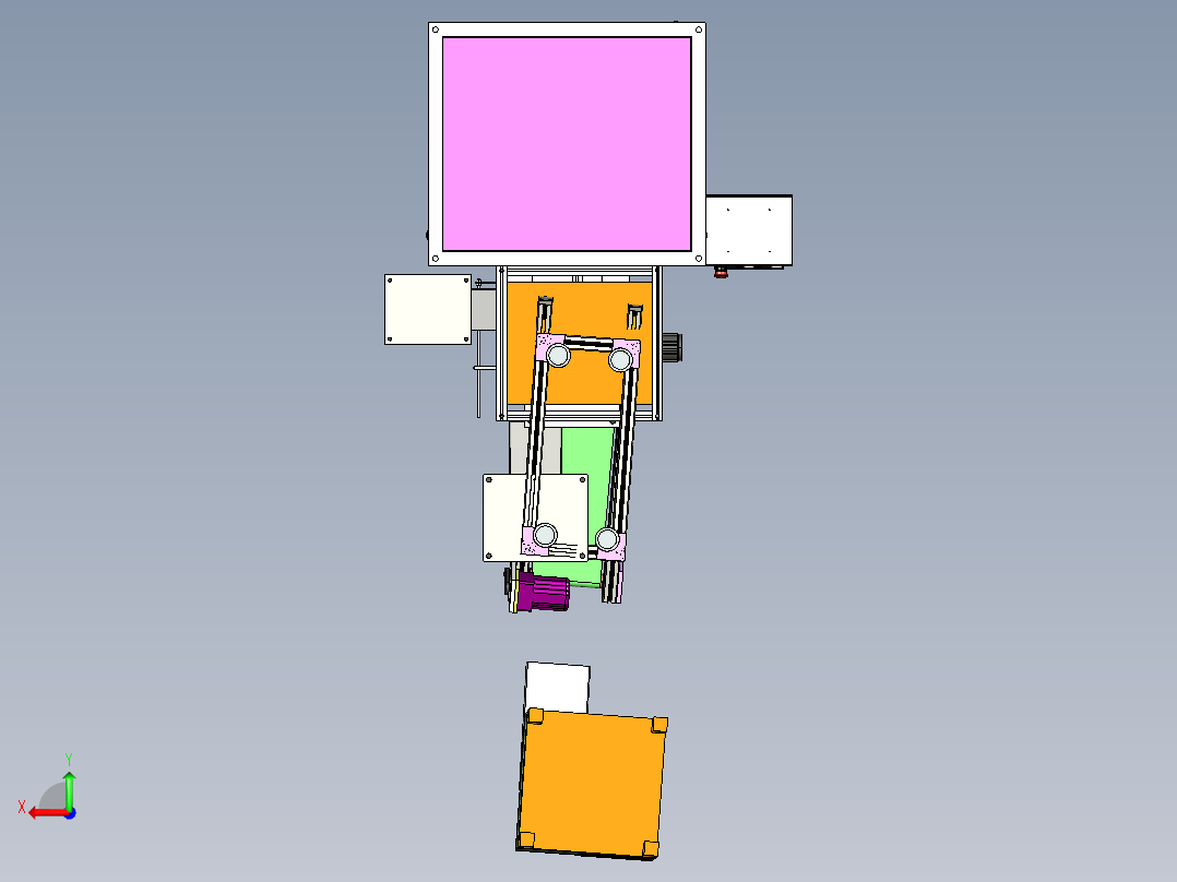 自动螺丝包装机3D图纸非标自动化设备3D图纸3D模型后视图