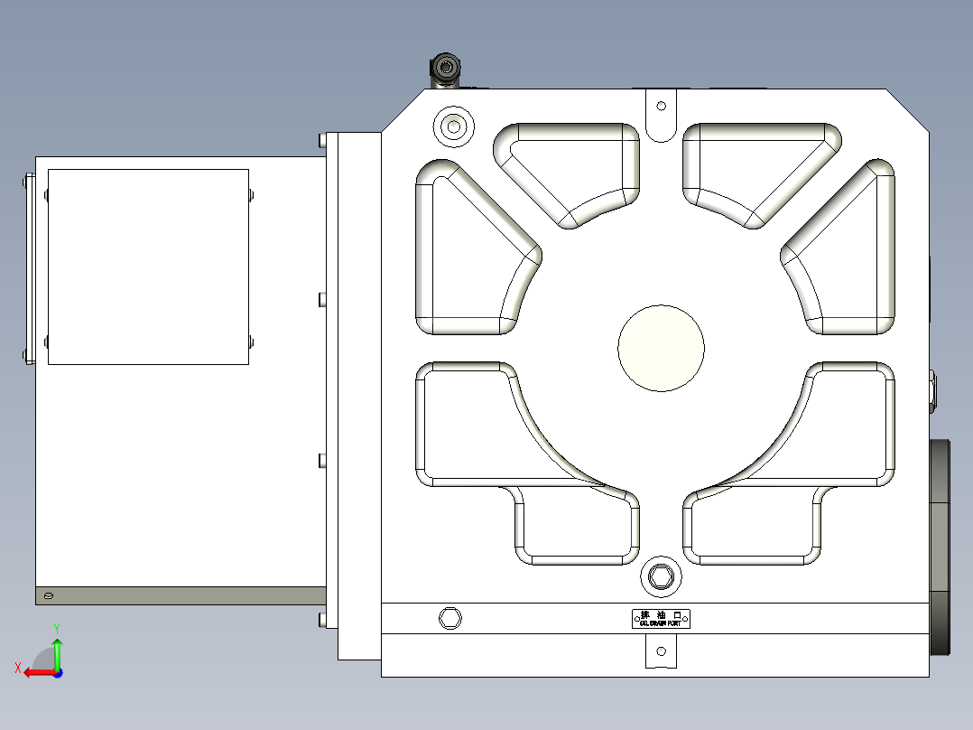 德川-255四轴转台配套卡盘1053530----50后视图