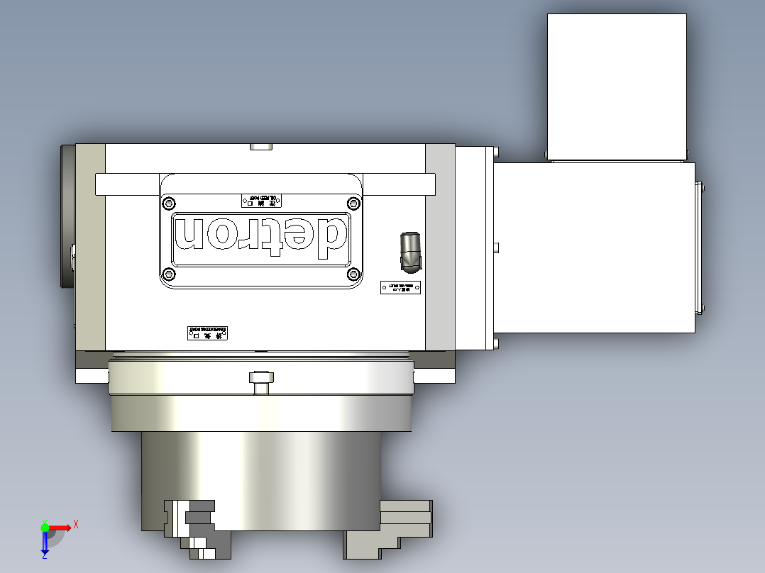 德川-255四轴转台配套卡盘1053530----50俯视图