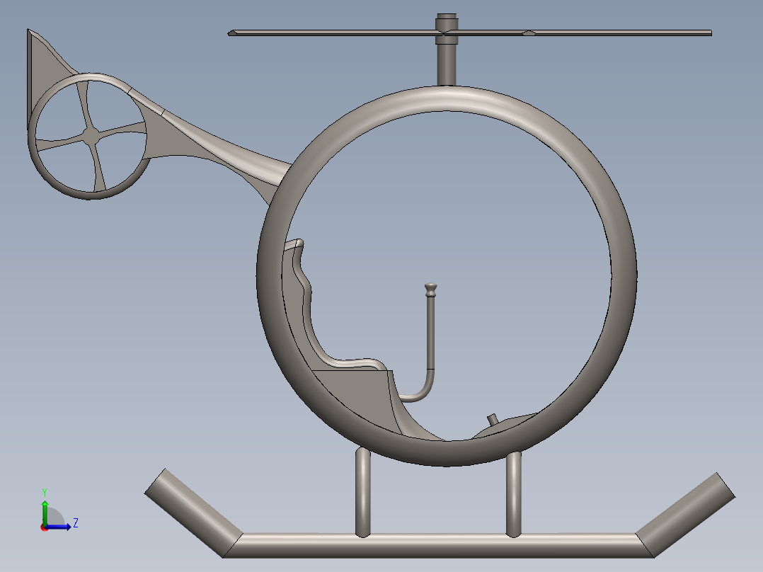 直升飞机 飞机模型设计 (54)左视图