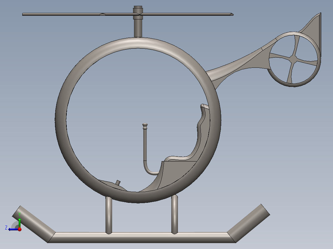 直升飞机 飞机模型设计 (54)右视图