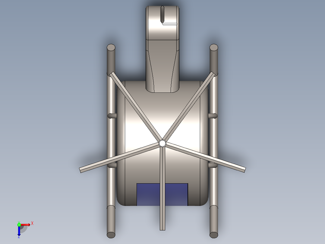 直升飞机 飞机模型设计 (54)俯视图