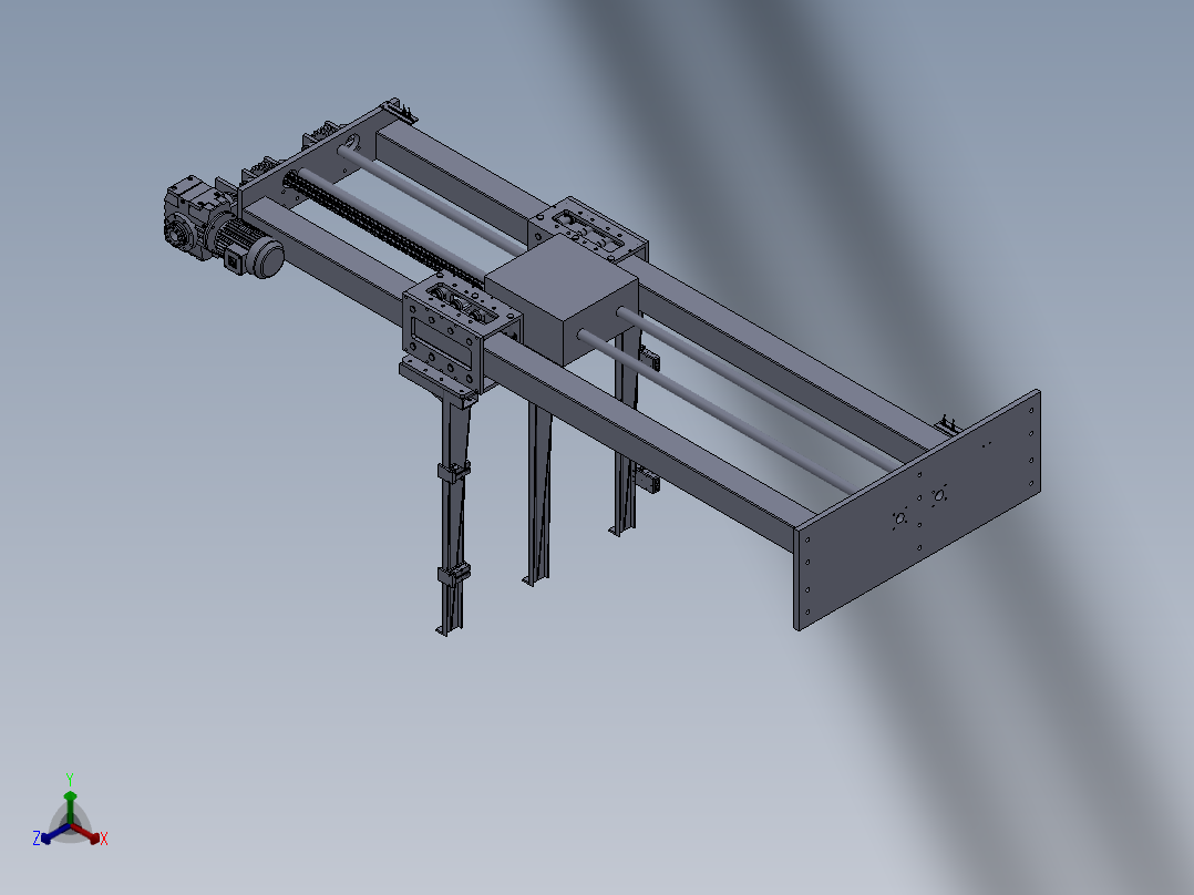 提升机3D模型图纸正等轴测图