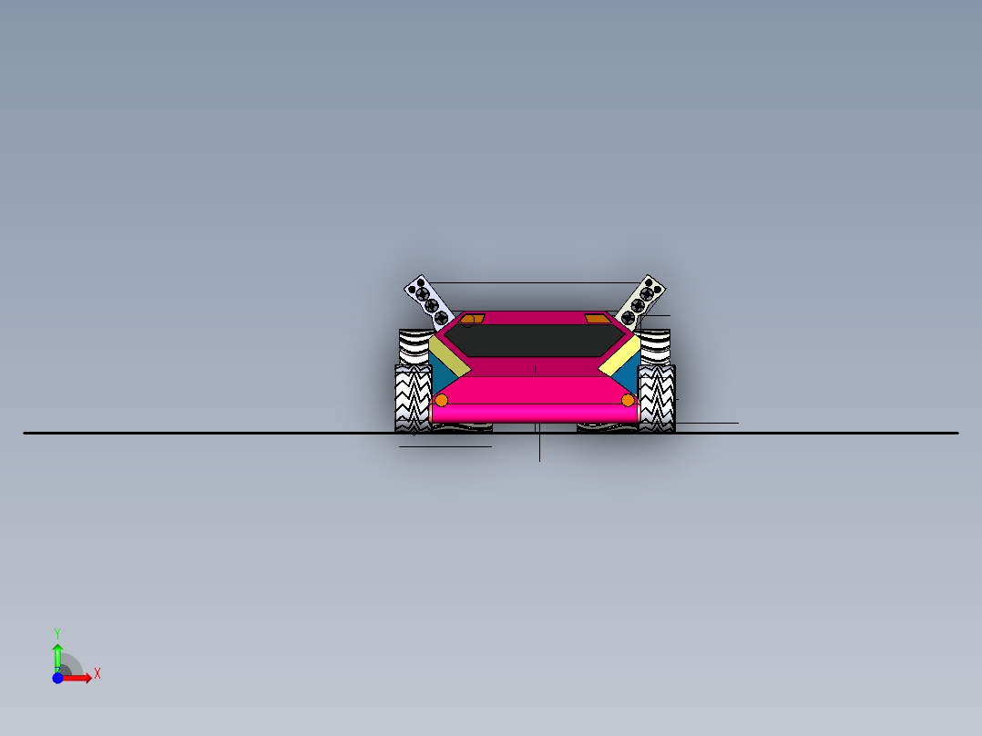 暗黑跑车前视图