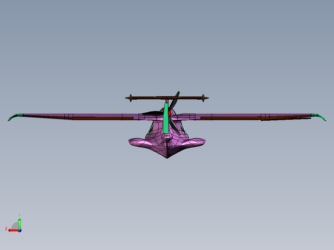 水陆两栖飞行汽车后视图