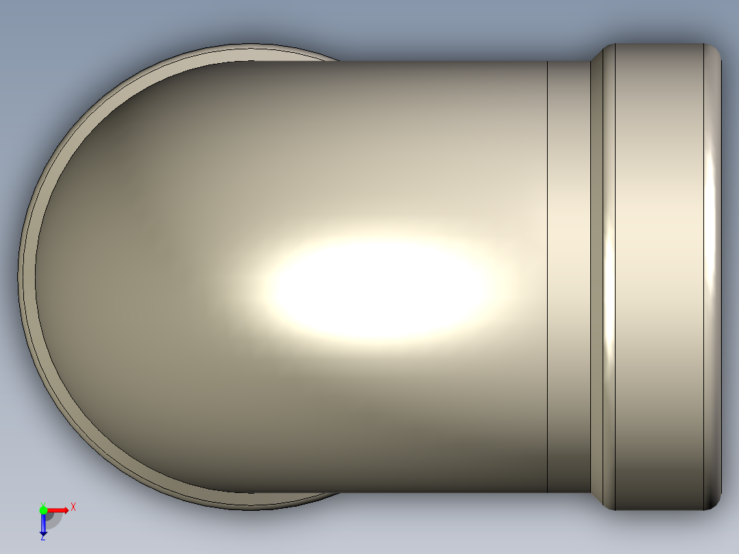 90°弯头G 1_2不锈钢俯视图