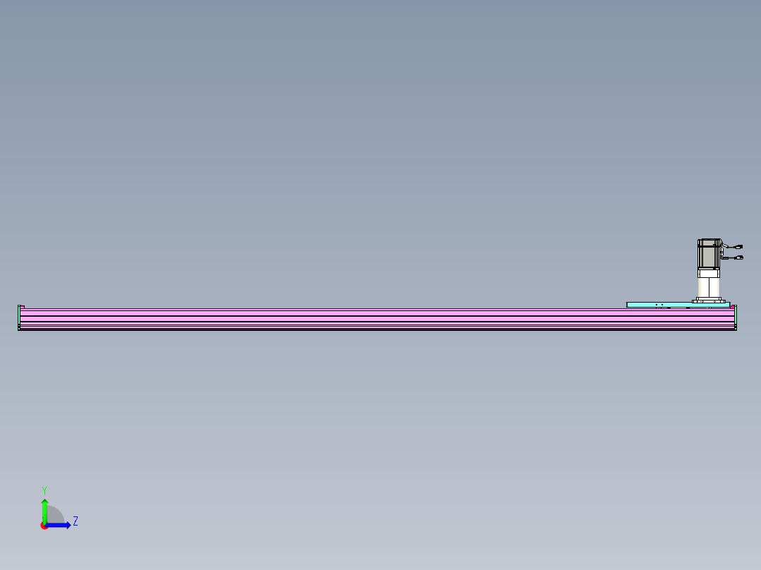 东锦齿条传动DH210G-L167-S2200-BU-减速机+P750W.STEP左视图