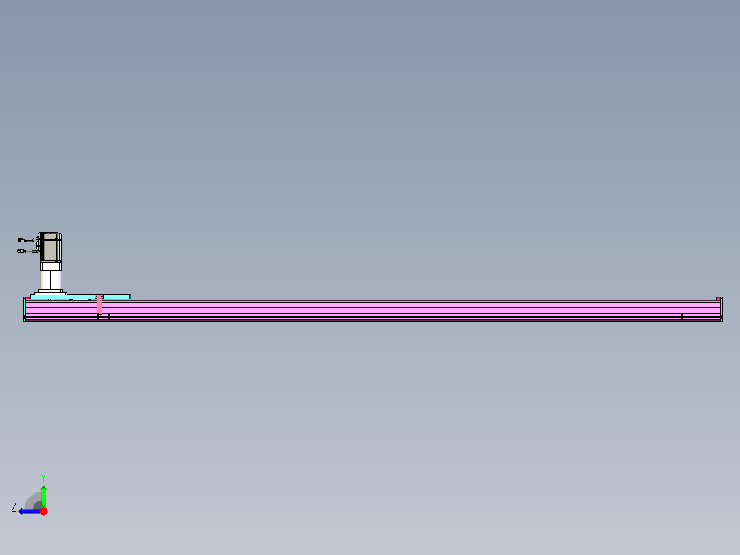 东锦齿条传动DH210G-L167-S2200-BU-减速机+P750W.STEP右视图
