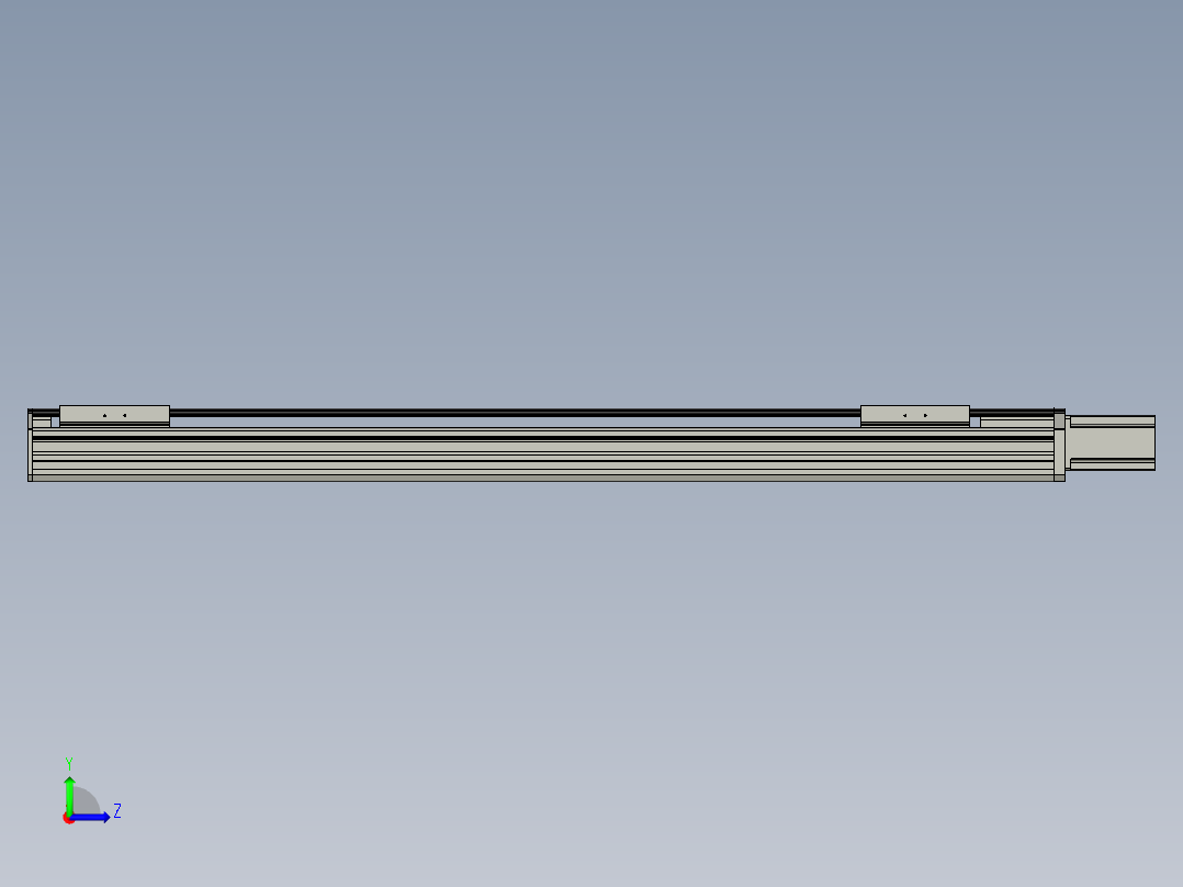 直线模组WG-LHA12-S850-M设计图纸左视图