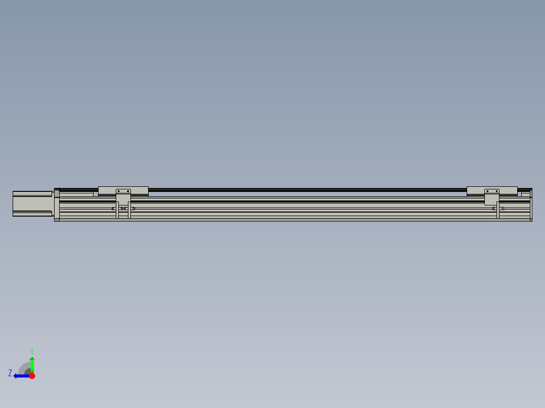 直线模组WG-LHA12-S850-M设计图纸右视图