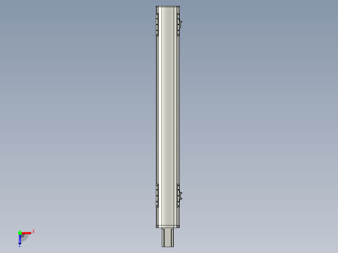 直线模组WG-LHA12-S850-M设计图纸俯视图