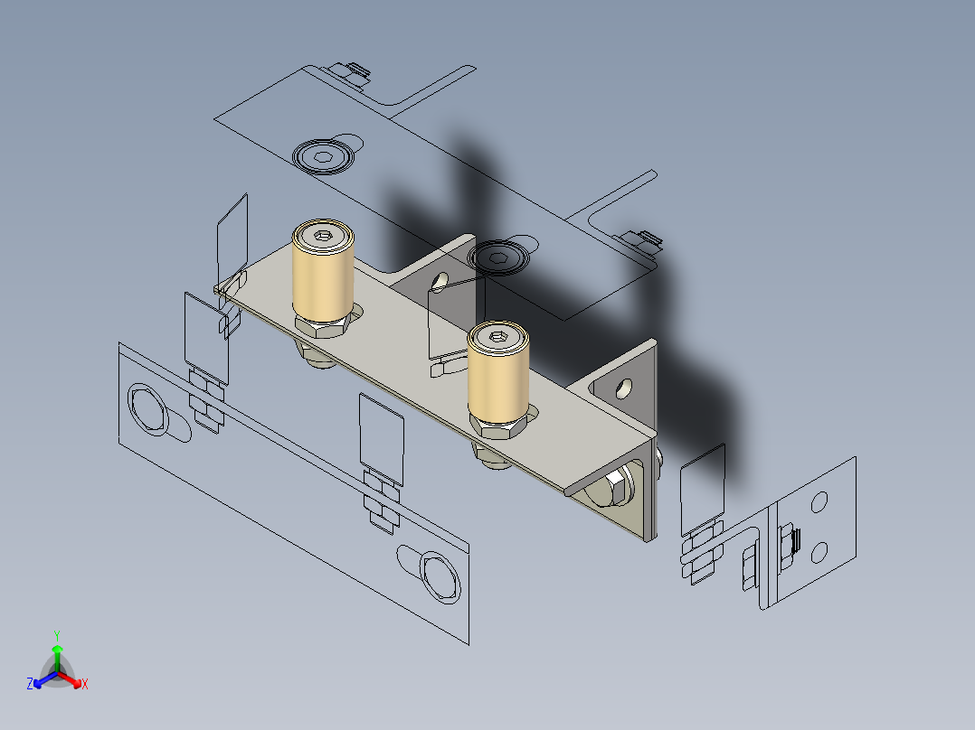 导辊-项目-258-30正等轴测图