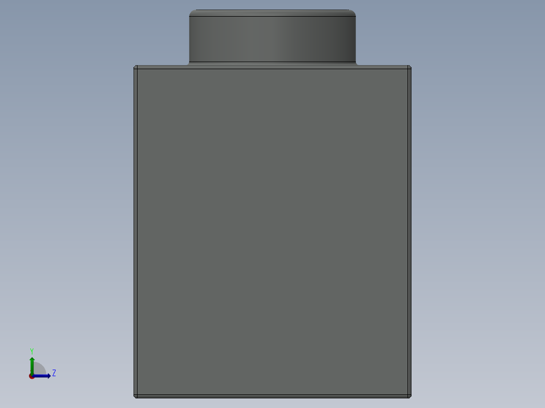 乐高机械组积木（横梁）-3703 Old Grey Technic Brick 1 x 16 with Holes左视图