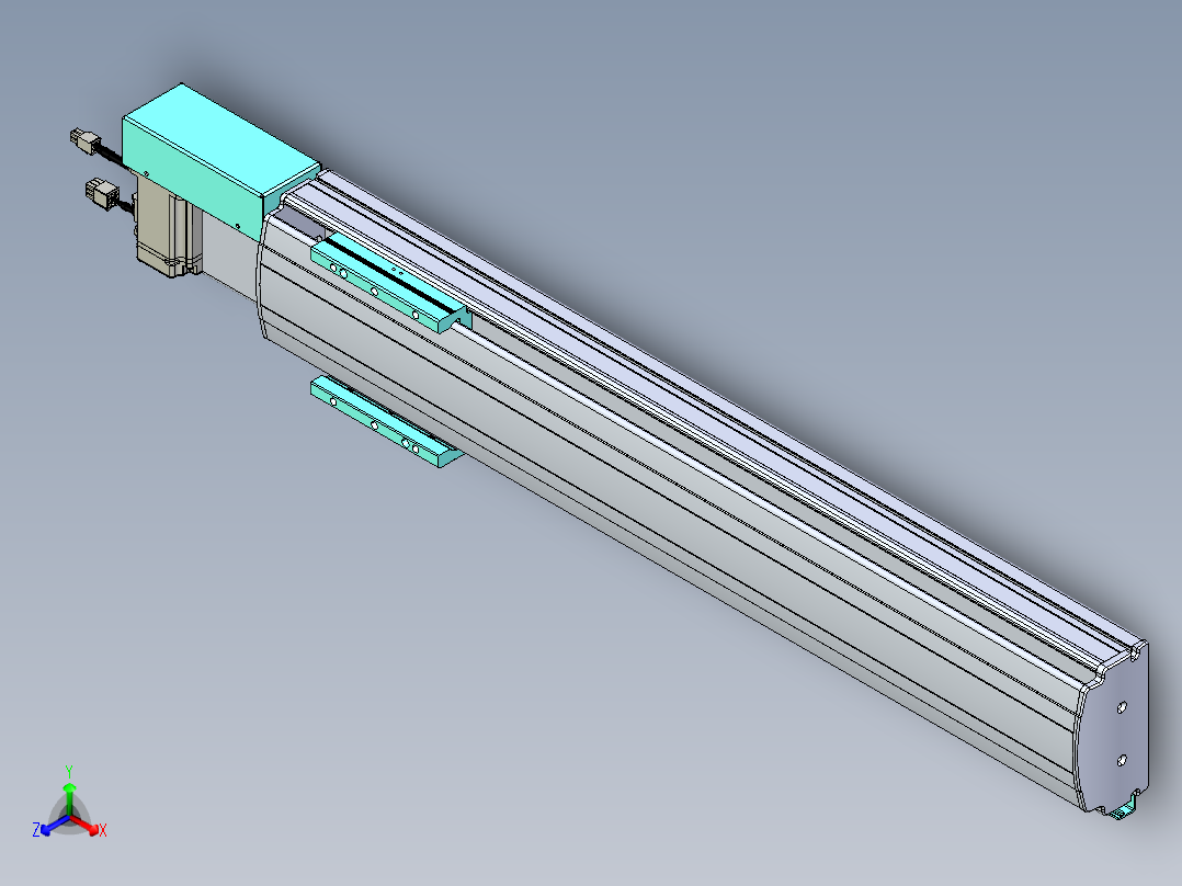 威洛博VBF同步带传动一般环境VBF14-L45-S600-BR-ZP40-C3正等轴测图