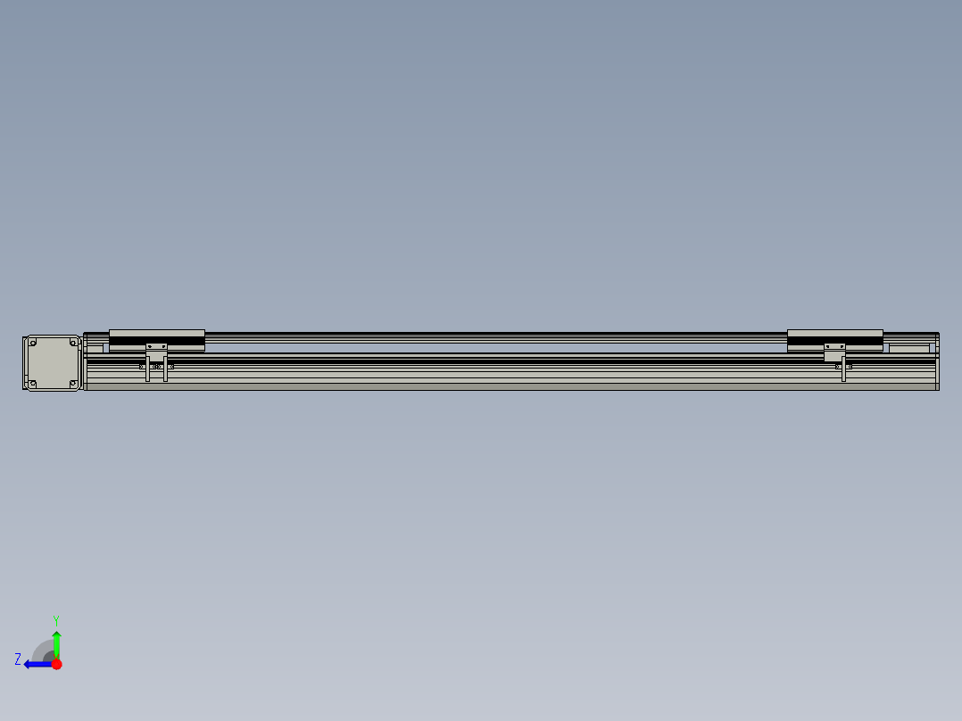 直线模组LHB17-L40-S1050-L(B)设计图纸右视图