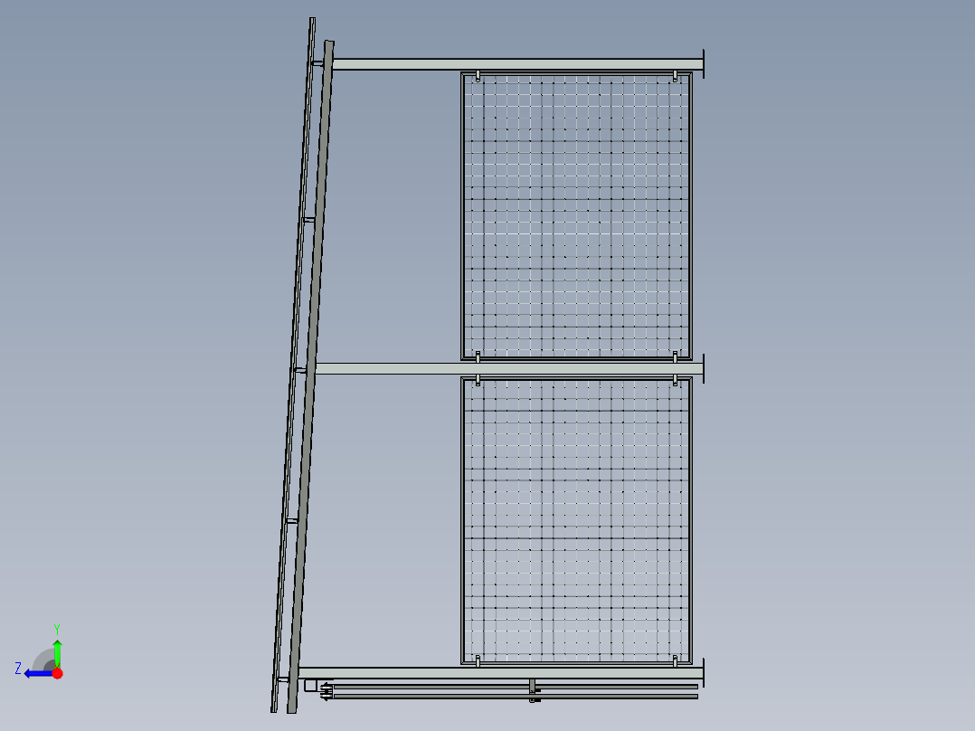 工业笼车库右视图
