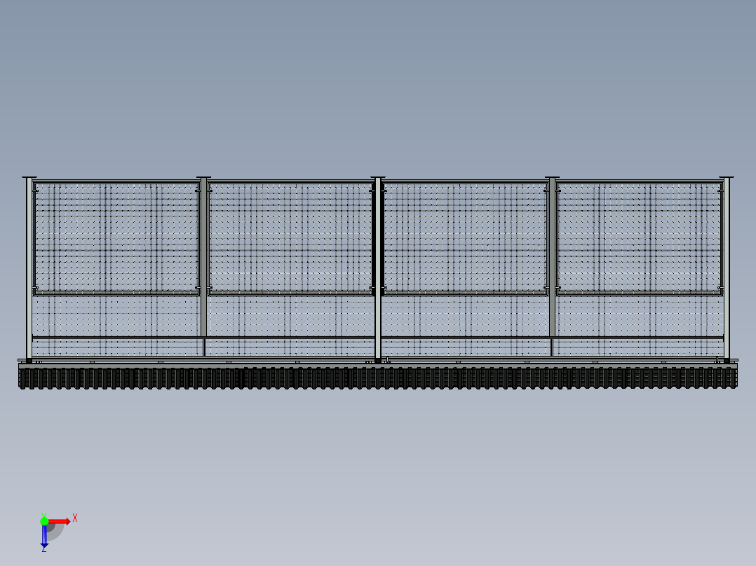 工业笼车库俯视图