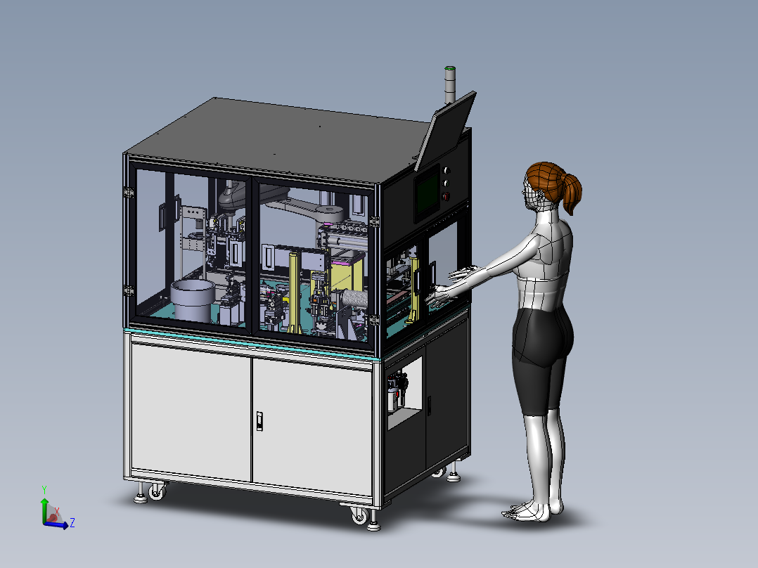 绳子裁切整形穿线机（sw22可编辑+工程图）