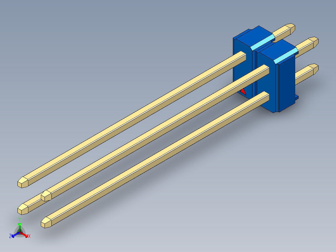 彩色公头100mil（2.54mm）系列-DS1021_blue_2x02p_100mil_Type43_rev1.0