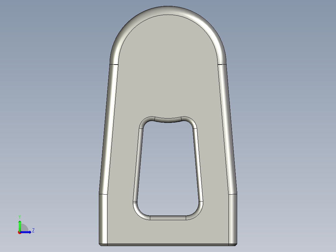 取手(鋁合金)(B)RR-3D多系列多零件图纸模型左视图