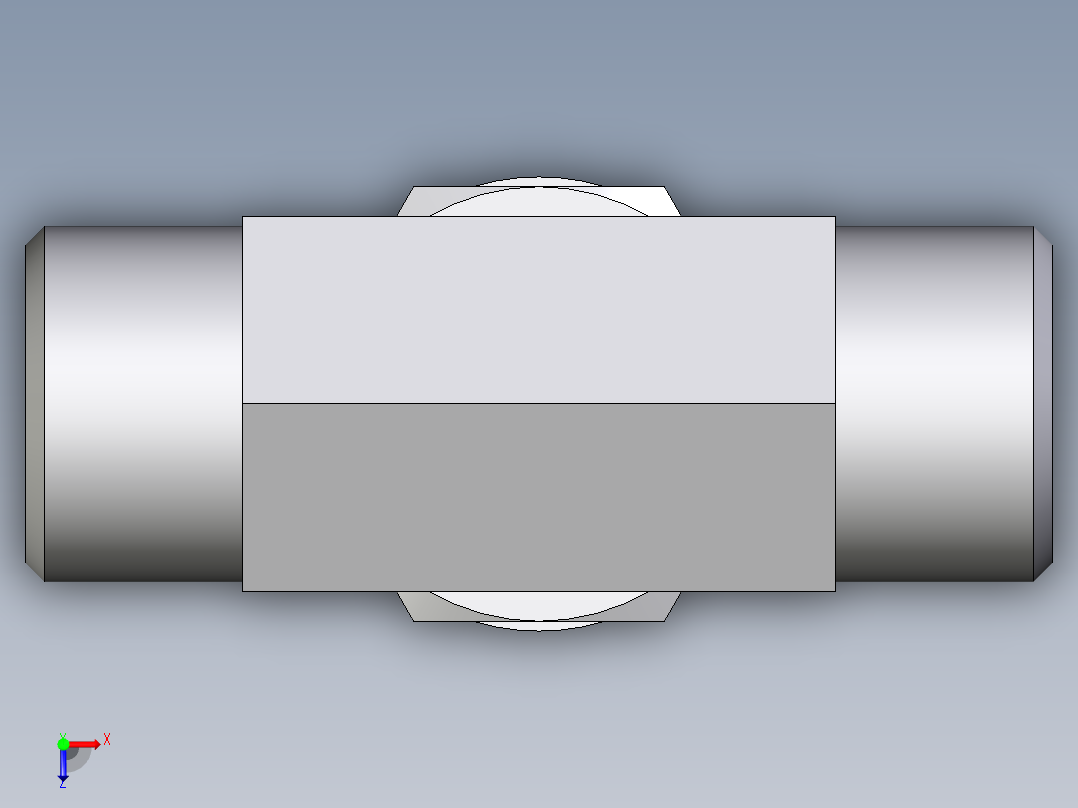 卡套式工业通用硬管接头EO_Adjustable_locknut_branch_tee_TEE12LMOROMDCF俯视图